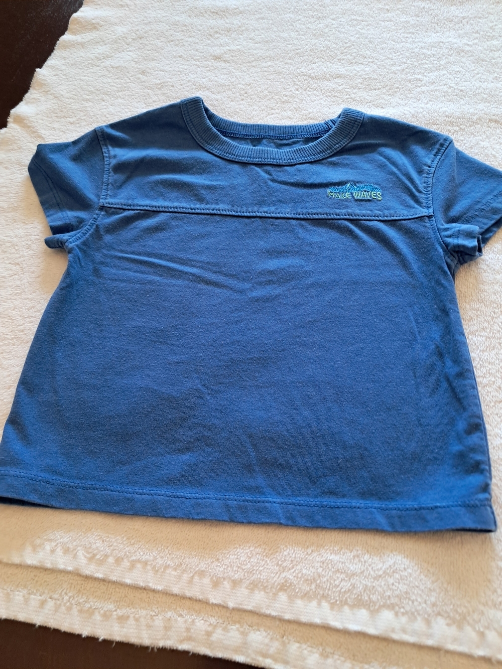 Cat & Jack Blue Short-Sleeve Tee with 'Make Waves' Detail